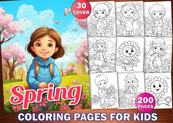 200 Spring Coloring Pages for Kids: A Creative and Educational Resource