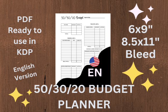 50 30 20 Budget Worksheet KDP Log Book
