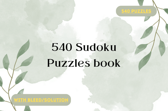 540 Sudoku Puzzles Book