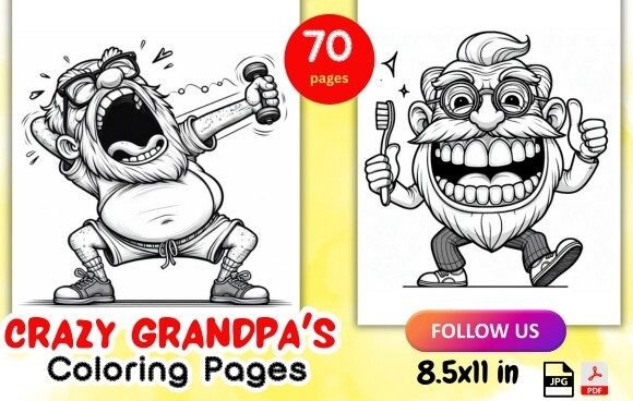 Crazy Grandpa’s Hilarious Coloring Pages