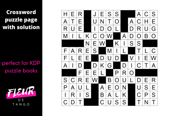 Crossword Puzzle Page with Solutions V