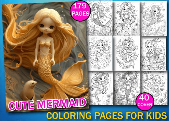 Cute Mermaid Coloring Book for Kids: A Gateway to Creativity and Imagination
