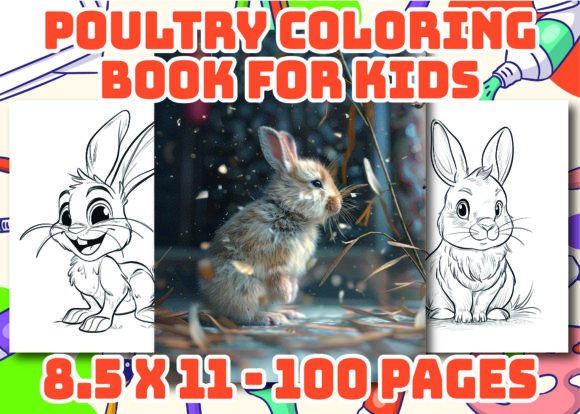 Cute Rabbit Coloring Book for Kids