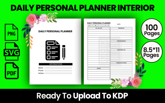 DAILY PERSONAL PLANNER KDP INTERIOR: A Must-Have for Your Low- or No-Content Business