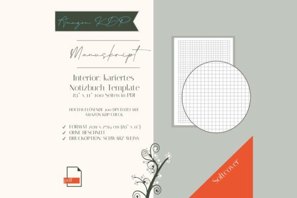 Kariert 8,5 x11 100 S. Rj4K5936-4 German: Eine praktische Notizbuch-Lösung für kreative und organisierende Nutzer