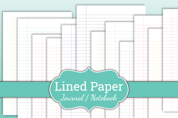 Lined Paper, Journal, Notebook Bundle