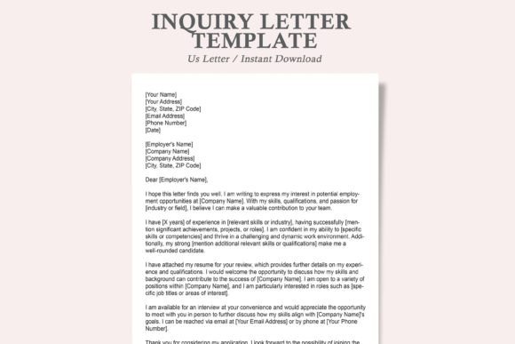 Mastering the Job Inquiry Letter Template for Effective Career Opportunities