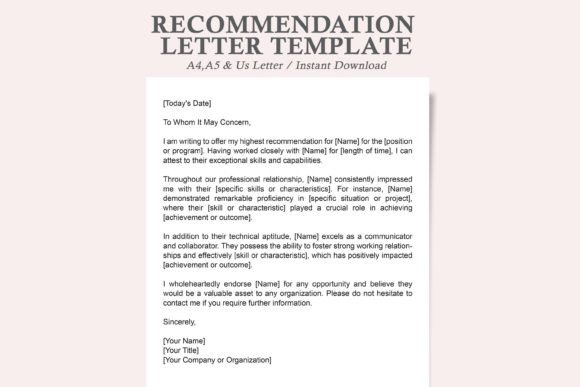 Professional Recommendation Letter: A Guide to Effective and Impactful Recommendations