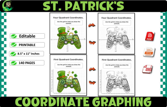 St. Patrick’s Coordinate Plane Graphing Mystery Pictures: A Fun Way to Learn Math